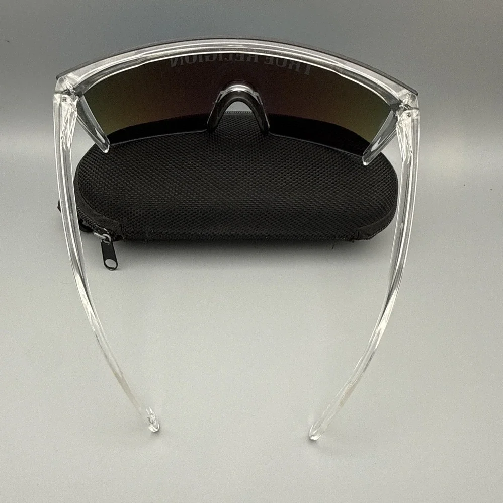 True Religion Rimless Sunglasses Authentic Clear Frame Mirror Lens Oversized HOT